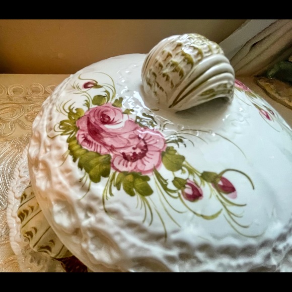 Vintage Hand painted Nora Fenton Soup Tureen and plate // Made in Italy - Picture 5 of 13